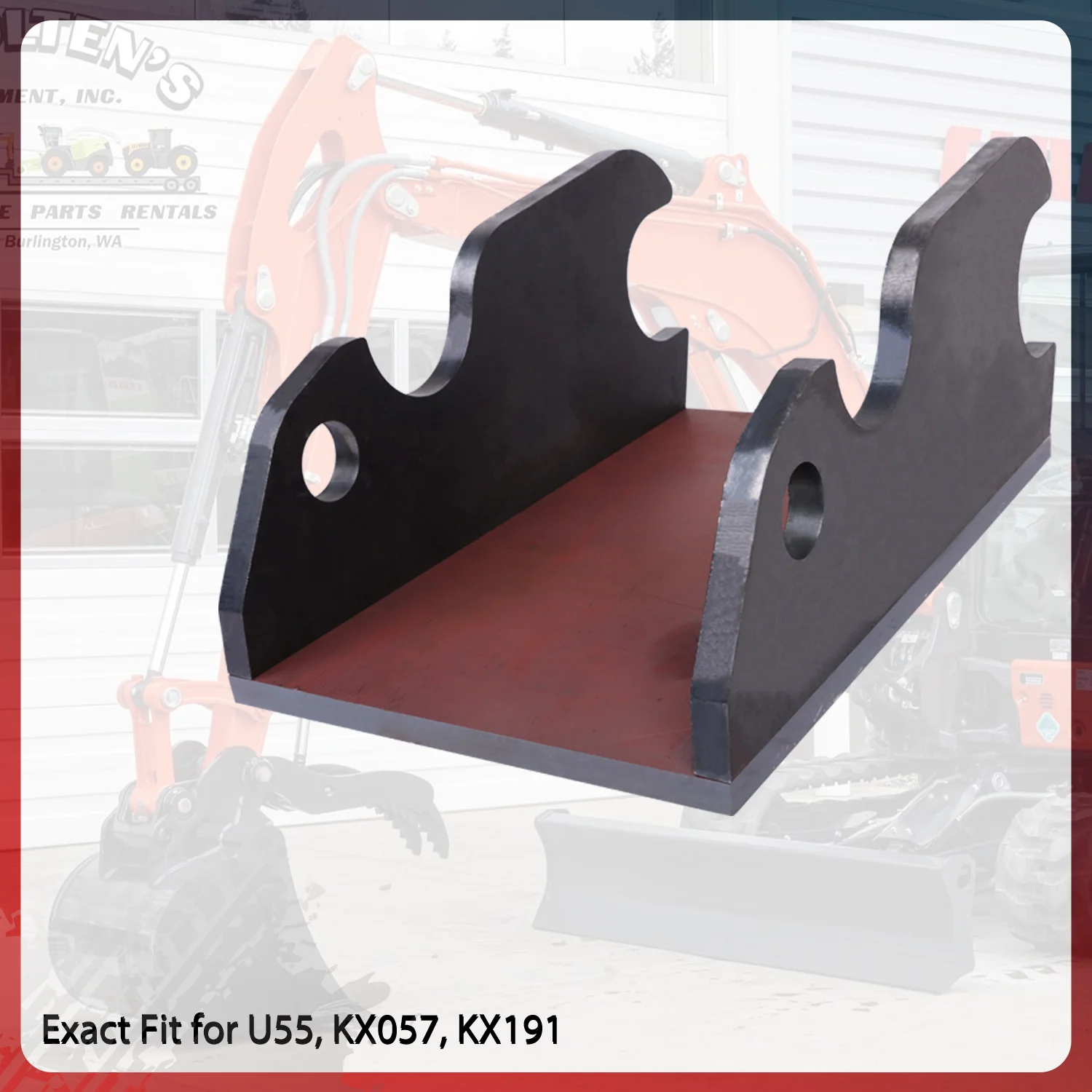 

Quick Attach Bucket Ears Attachment Plate For Kubota U55 KX057 KX191
