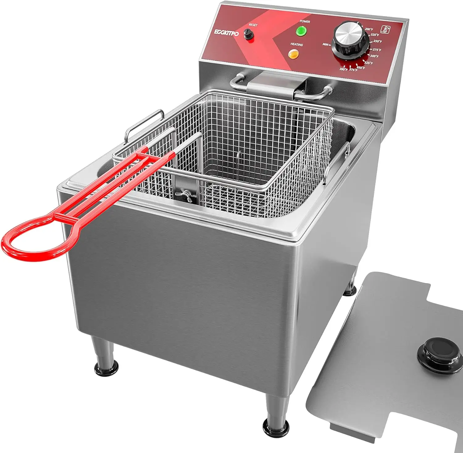 

Deep Fryer with Basket Commercial 12L Electric Countertop Fryer Stainless Steel Deep Fryers for Restaurant Home Use