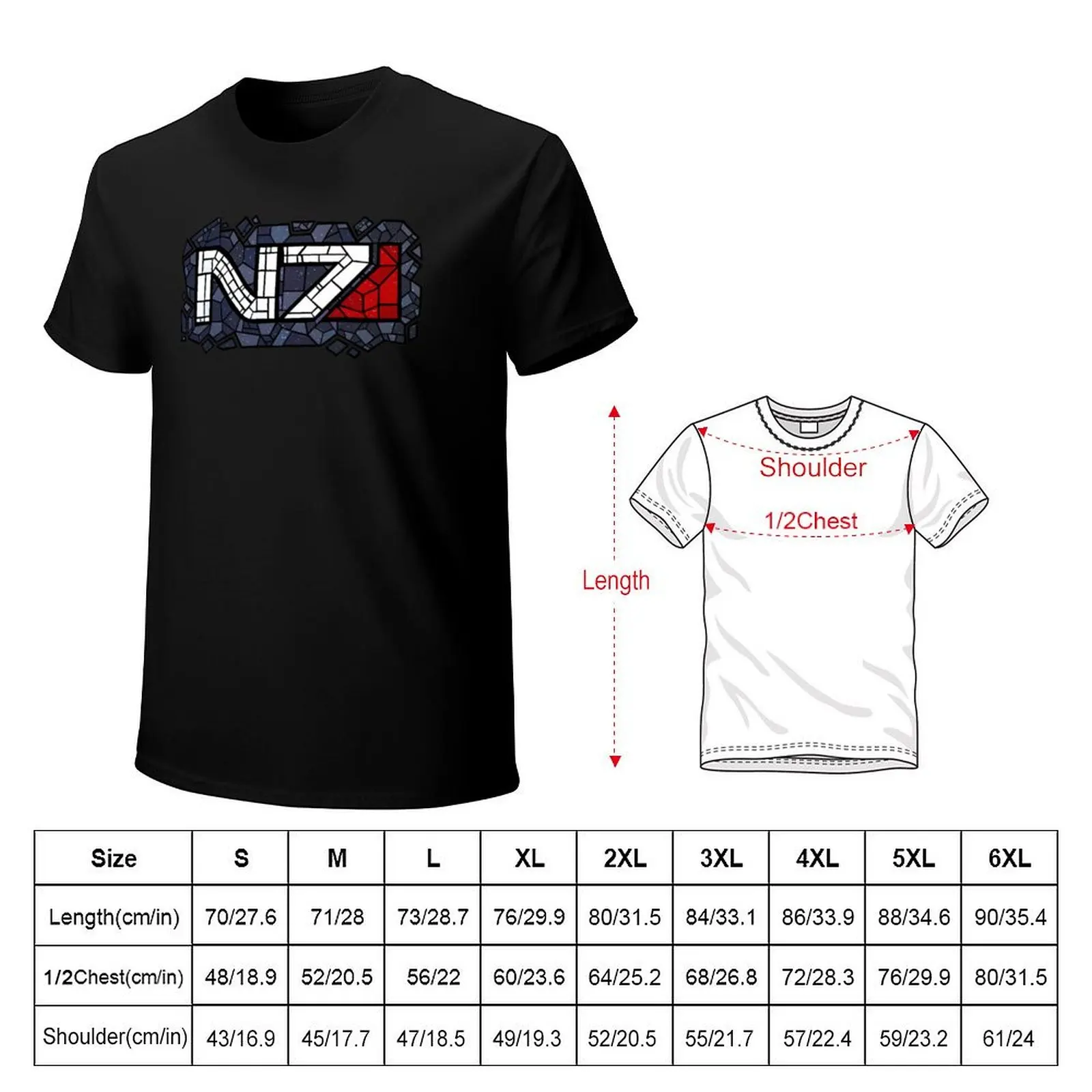 N7 Mosaic [Mass Effect] T-Shirt UV Sun Protection Tee Shirt