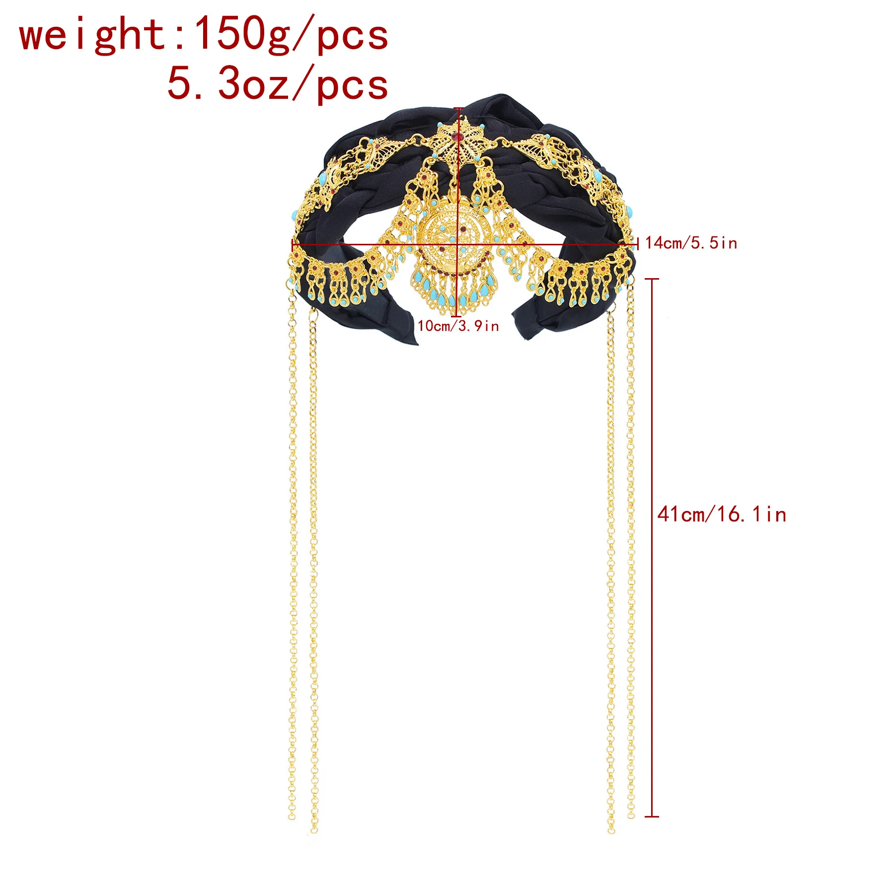 إكسسوارات الشعر العرقية الهندية التقليدية الذهبية للنساء القبيلة التركية الأفغانية العروس الزفاف رئيس سلسلة مجوهرات نسائية كوردية