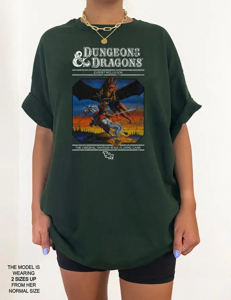 Dungeon & Dragon Blue box Vintage Inspired Tee DnD shirt