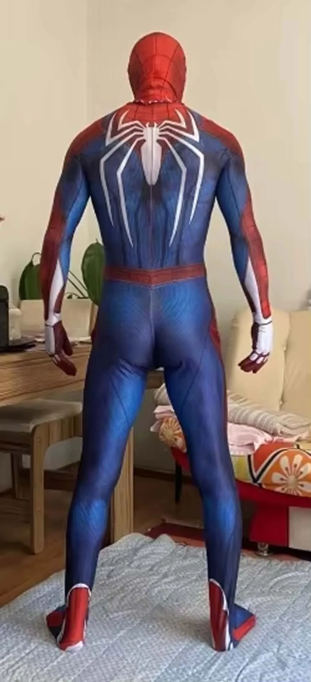 Halloween Spider PS4 Game Insomniac Superhero Cosplay Costume Men Bodysuit Zentai Full Suit Adult Man Party Jumpsuit view 2