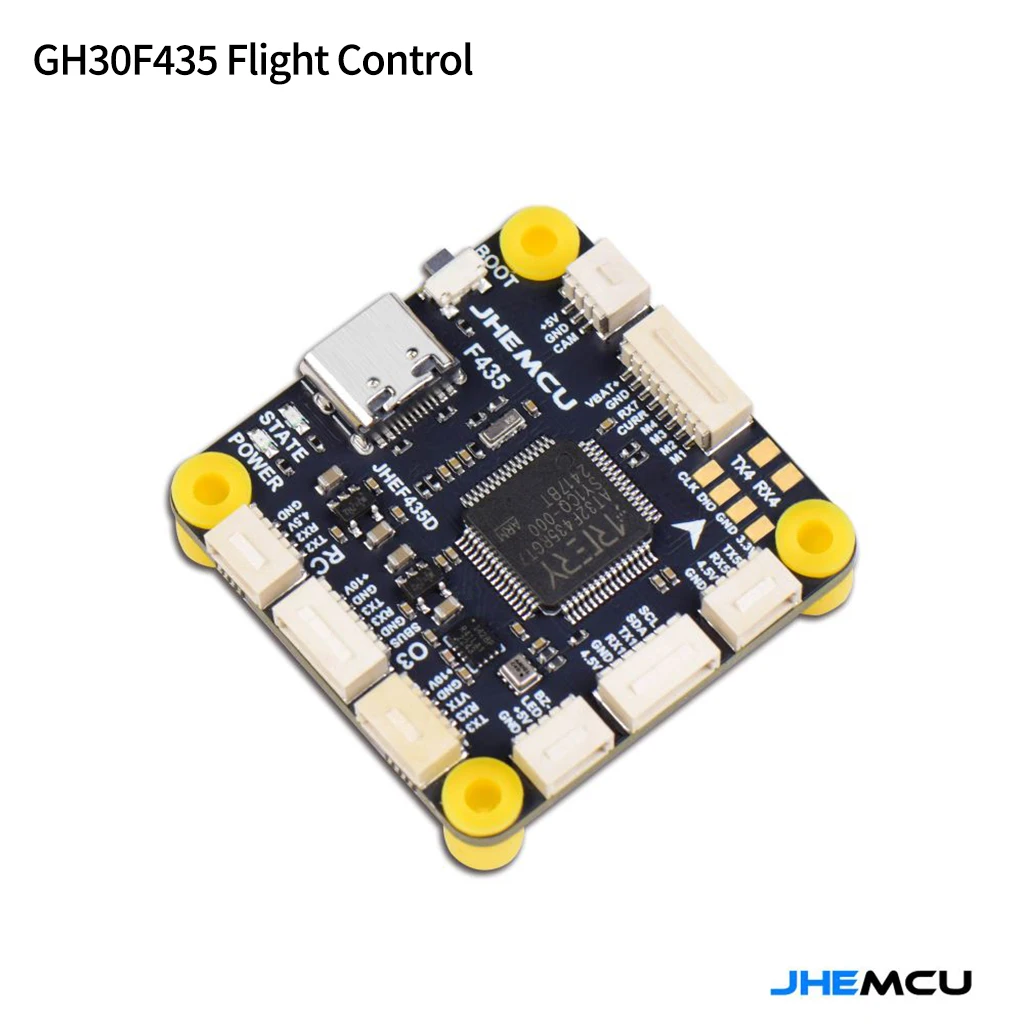 JHEMCU GF30F435 Flight Controller ICM42688P Support OSD GPS Black Box 16M Barometer SPL06 3-6S LIPO 30.5Mx4M for RC FPV Drone