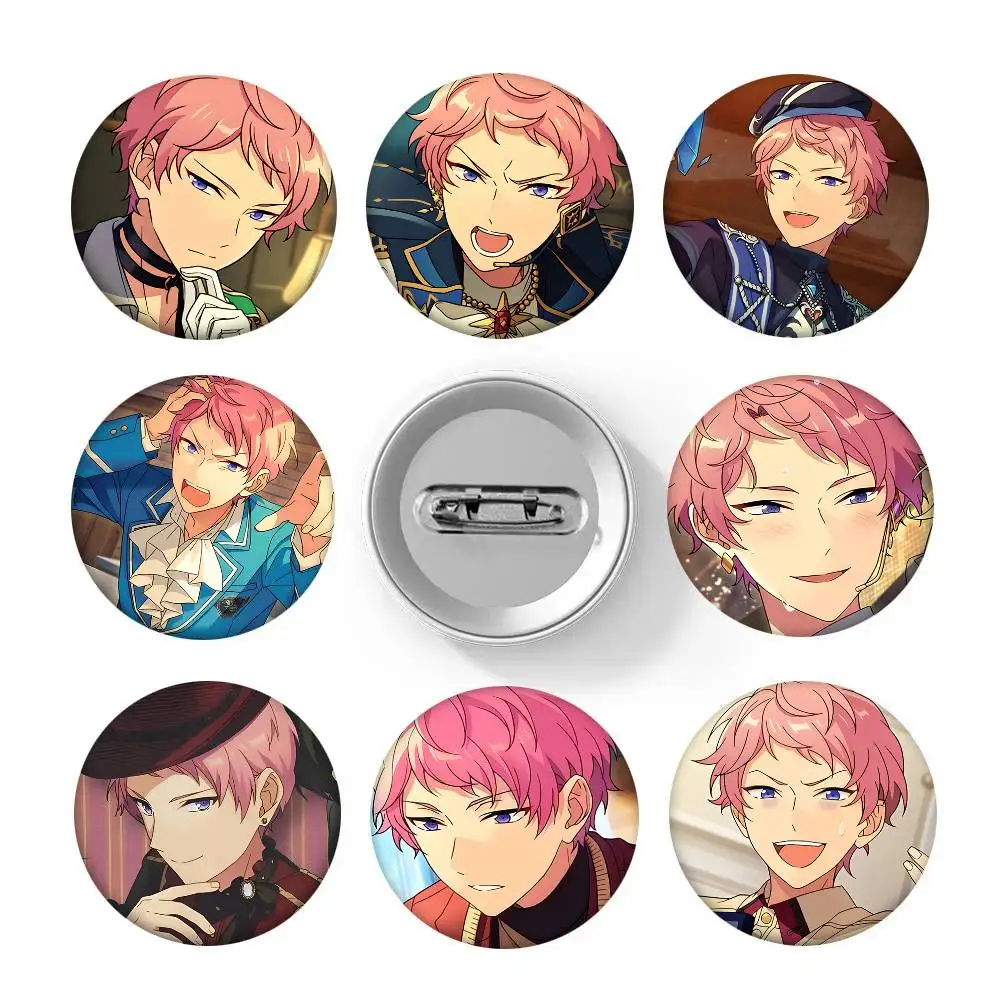 1 unidad de broches estilo Valkyrie Shu Itsuki Mika Kagehira EnsembleStars para decoración de mochilas, pines redondos de esmalte para accesorios