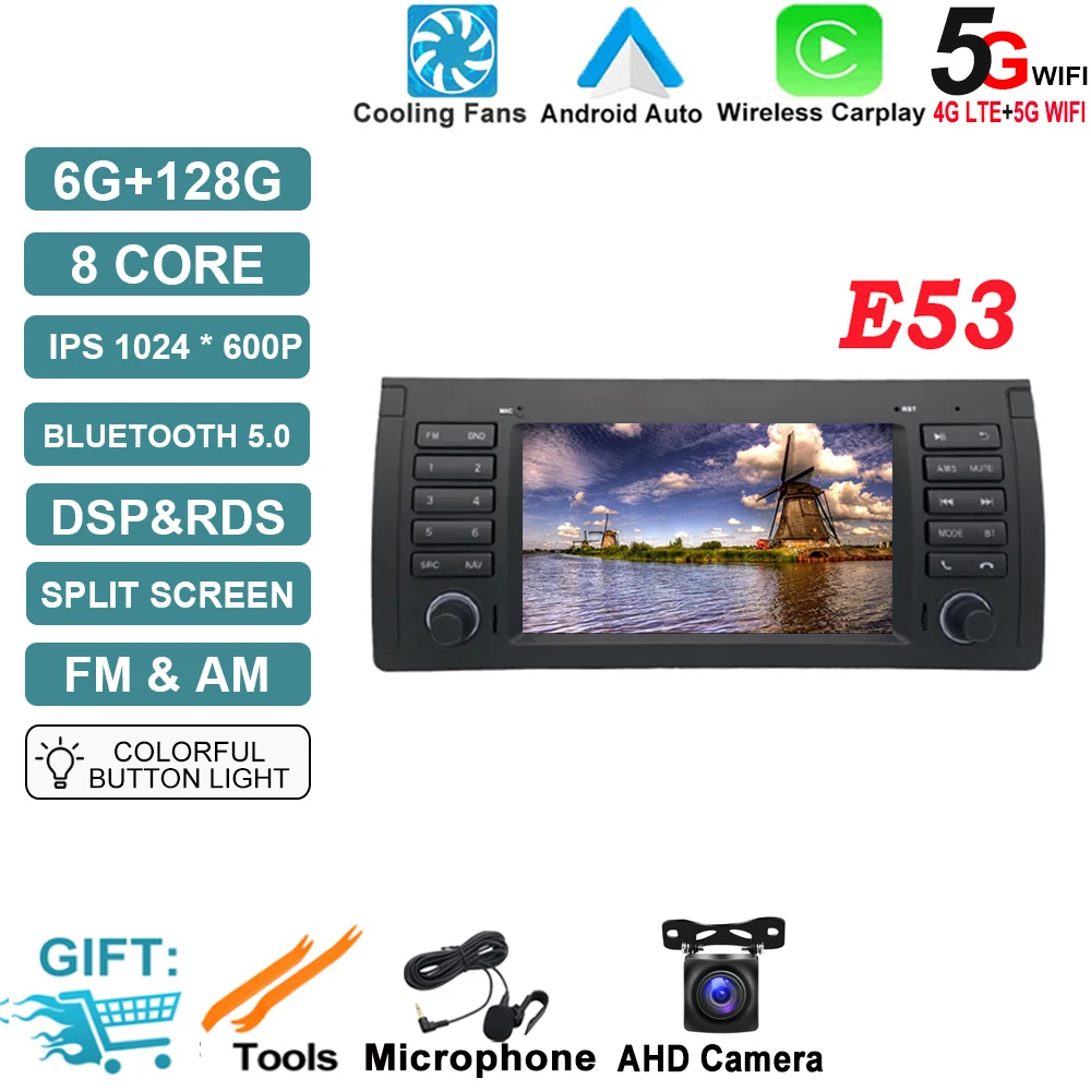 Android OS Auto Radio GPS Navigatie voor BMW X5 E53 5-serie E39 M5 1996-2007 DSP Auto Multimedia Speler Stereo WIFI Koelventilator