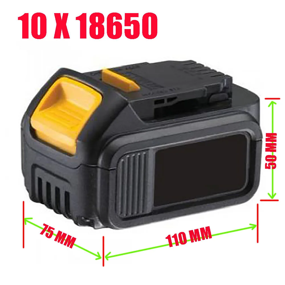 Imagem -05 - Li-ion Battery Plastic Case Pcb Carregamento Proteção Circuit Board Box Shell para Dewalt 18v 20v 9ah Dcb183 Carcaças de Etiqueta Dcb200