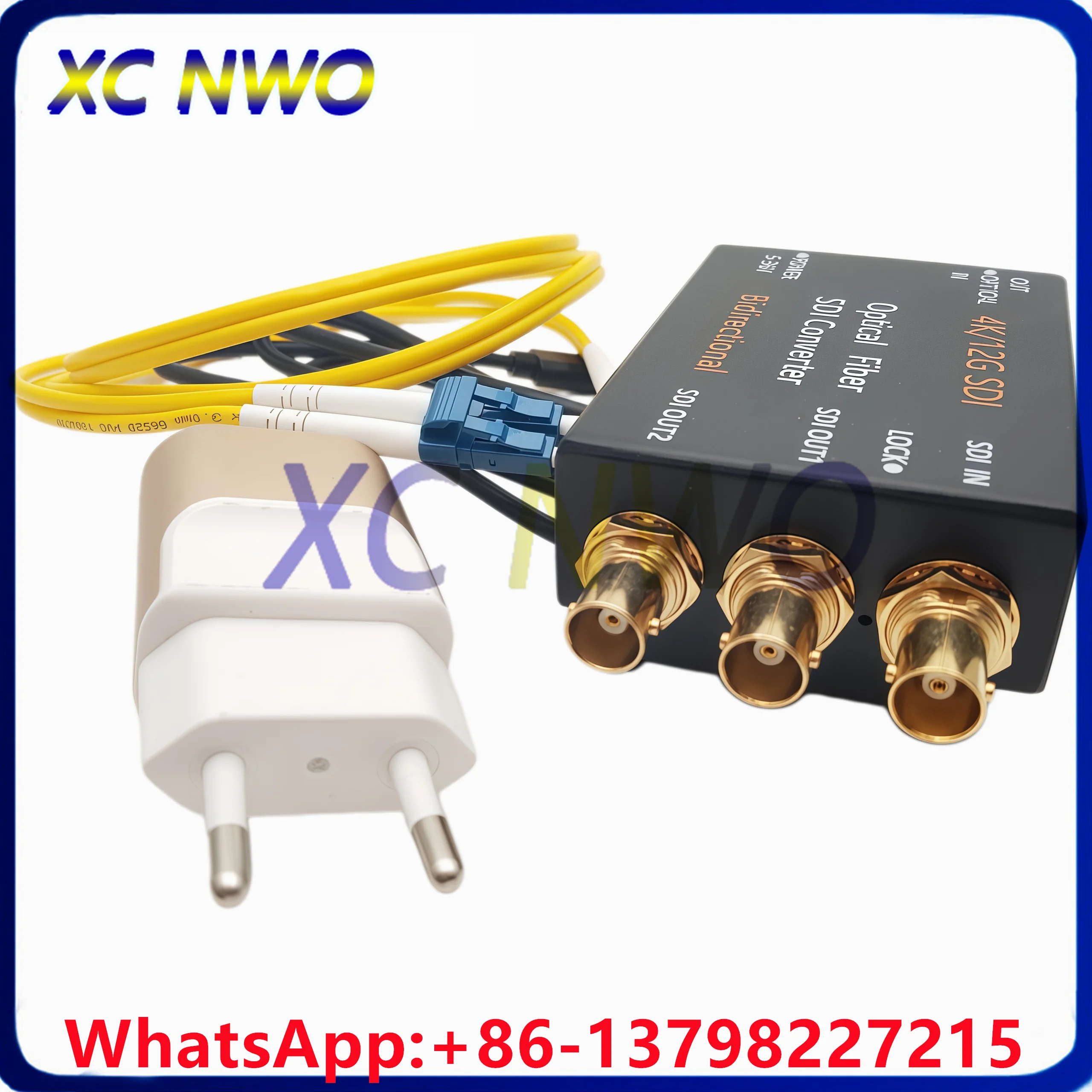 1Ch 4K/12G SDI Bidirectional Fiber Optic Converter/Extender/Transceiver With 12G Duplex 1310nm LC 10KM SFP Compatible DC5-36V