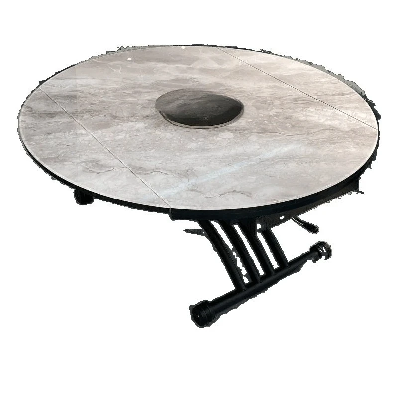 

Lifting coffee table dining table multi-functional living room modern light luxury rock slab retractable integrated coffee table