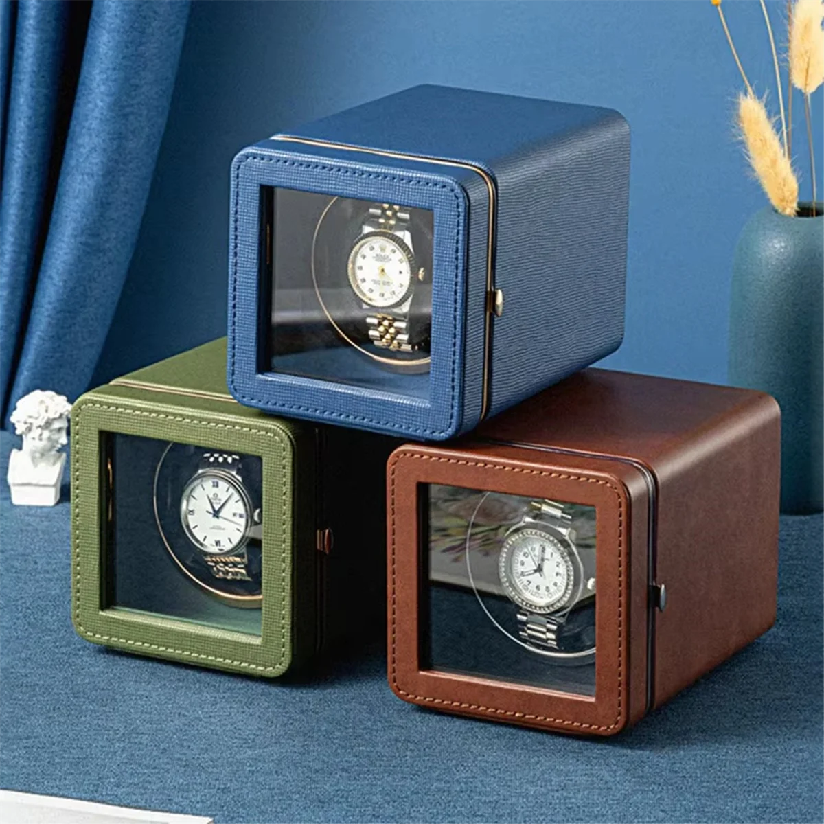 NUOVA scatola per orologi con avvolgitore verticale, rotatore automatico, avvolgitore per orologi singoli, orologi meccanici, scatole per esposizione A