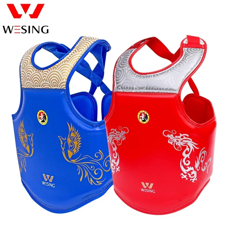 

Wesing Wushu Sanda Chest Guard Microfiber PU Leather Sanshou Chest Protector For Sanda Competition