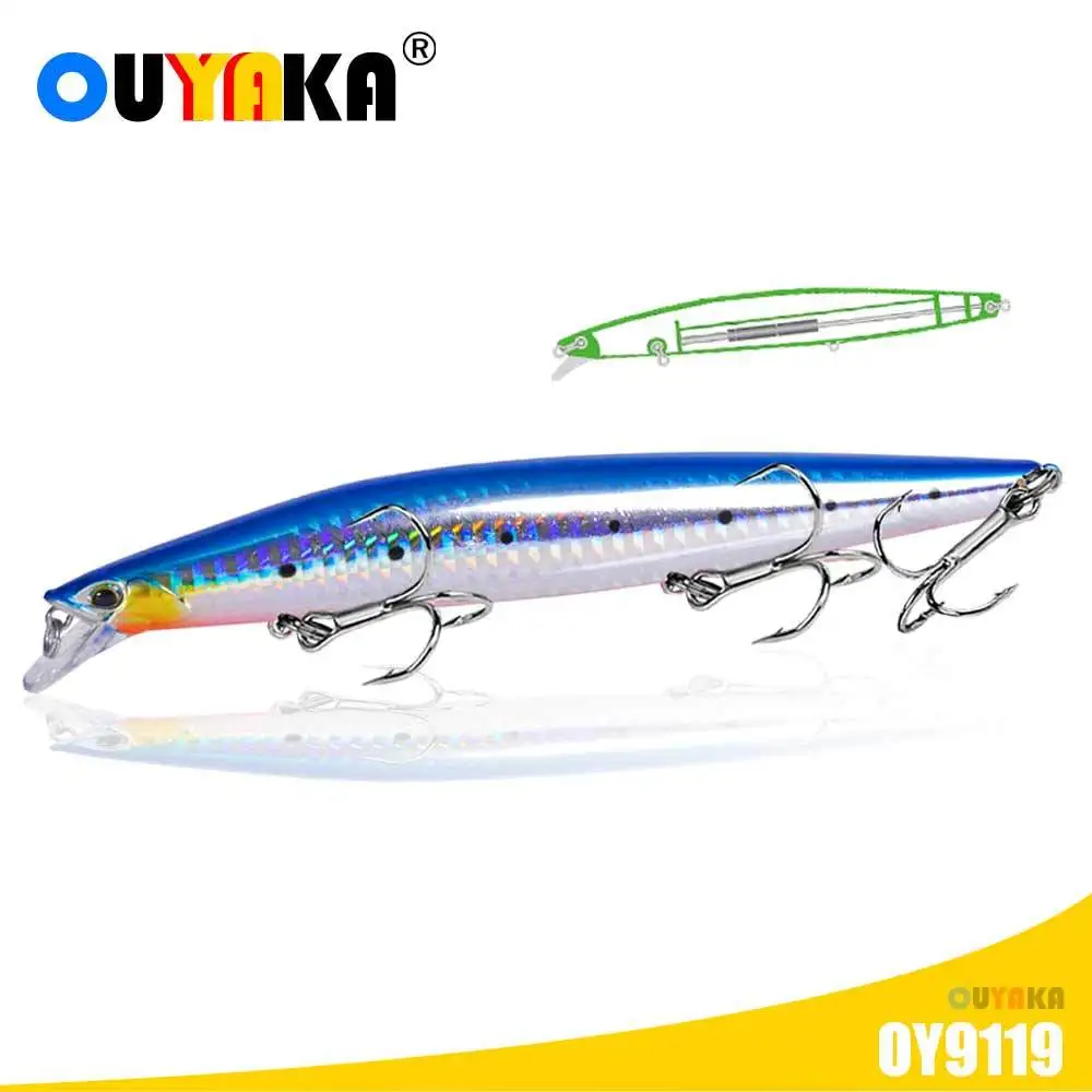 

Long-range Fishing Lure Minnow 140mm 26g Sinking Wobblers Full Water Pesca Accesorios Mar Leurre Mandarin Fish Isca Artificial