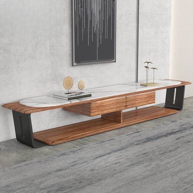 

Marble Storage TV Floor Cabinet Minimalistic Furniture