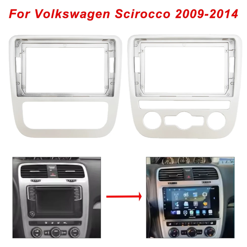 

9 Inch Car Frame Fascia Adapter Android Radio Dash Fitting Panel Kit for Volkswagen Scirocco 2009-2014