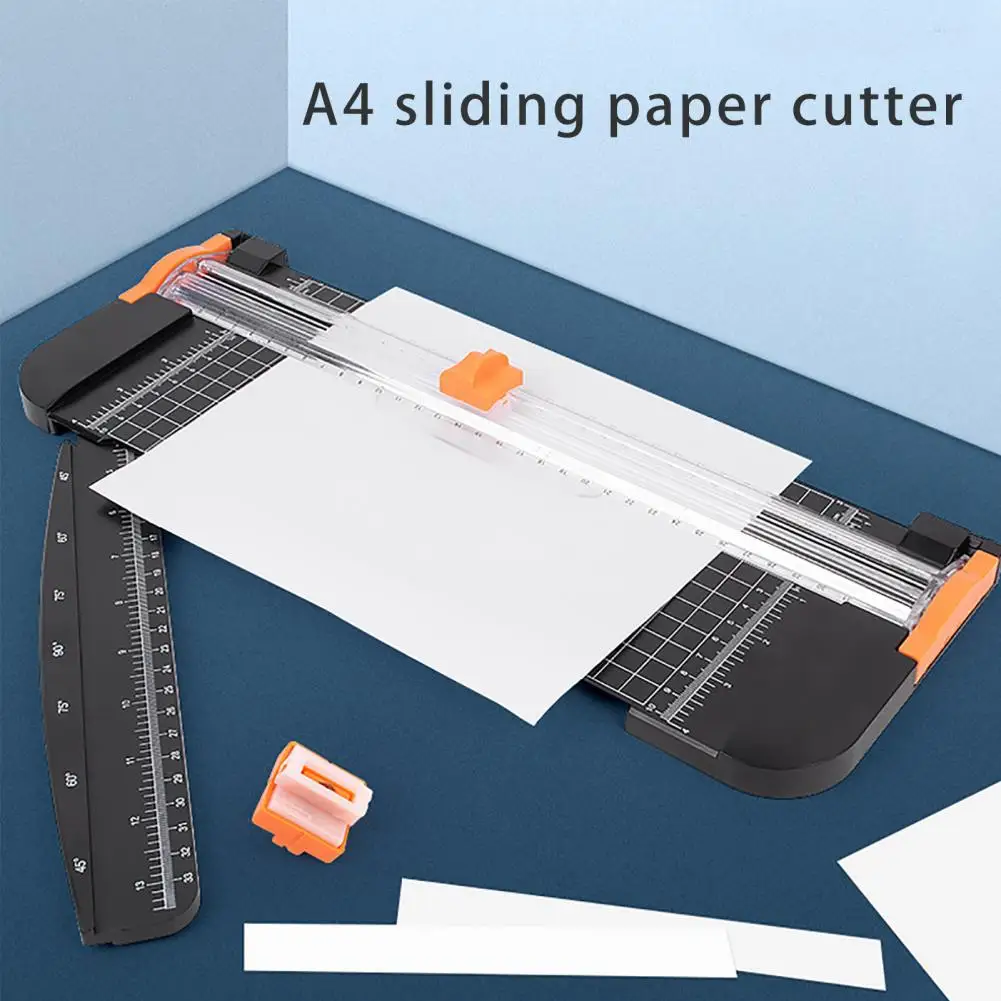 Paper Trimmer Scrapbooking Tool With Automatic Safety Protection Side Ruler Bidirectional Sharp Blade Paper Slicer Student Safe