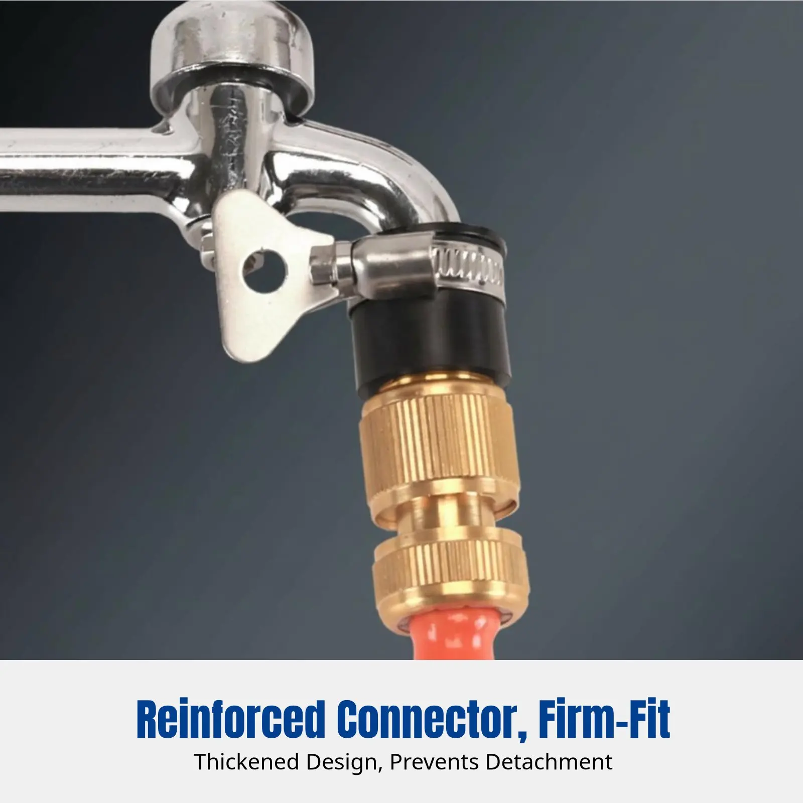 Universal Faucet Connector, Quick Adapter, No-Thread, Split Water Inlet Converter for Washing Machine Connection