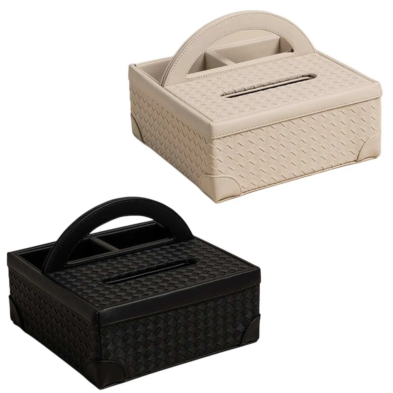 

Tissue Box Cover with Handle Face Towel Storage Box for House Hotel Bathroom