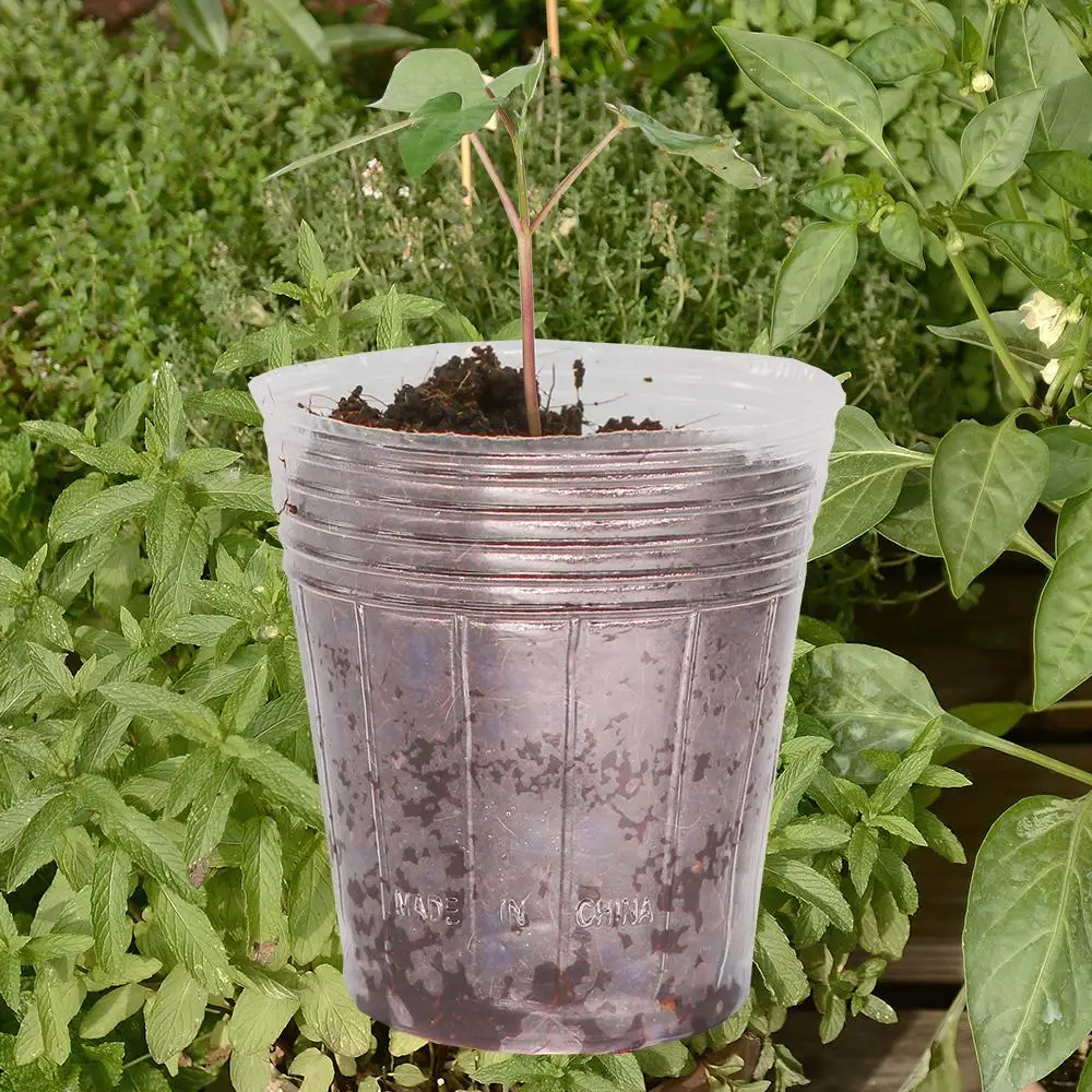 

Transparency Yard For Garden Nutrition Bowl Flower Container Nursery Pots Flowers Pot Seedling Bag Planting Cup