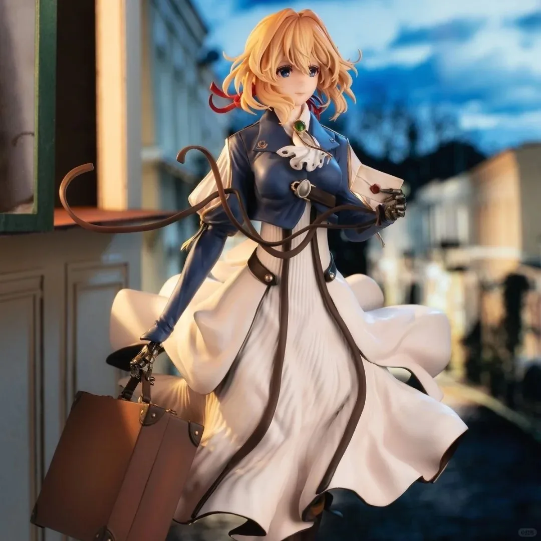 New 25cm Violet Evergarden Handmade Violet Eternal Garden Gk Tide Play Anime Girl Statue Model Tabletop Decoration Xmas Gift Toy