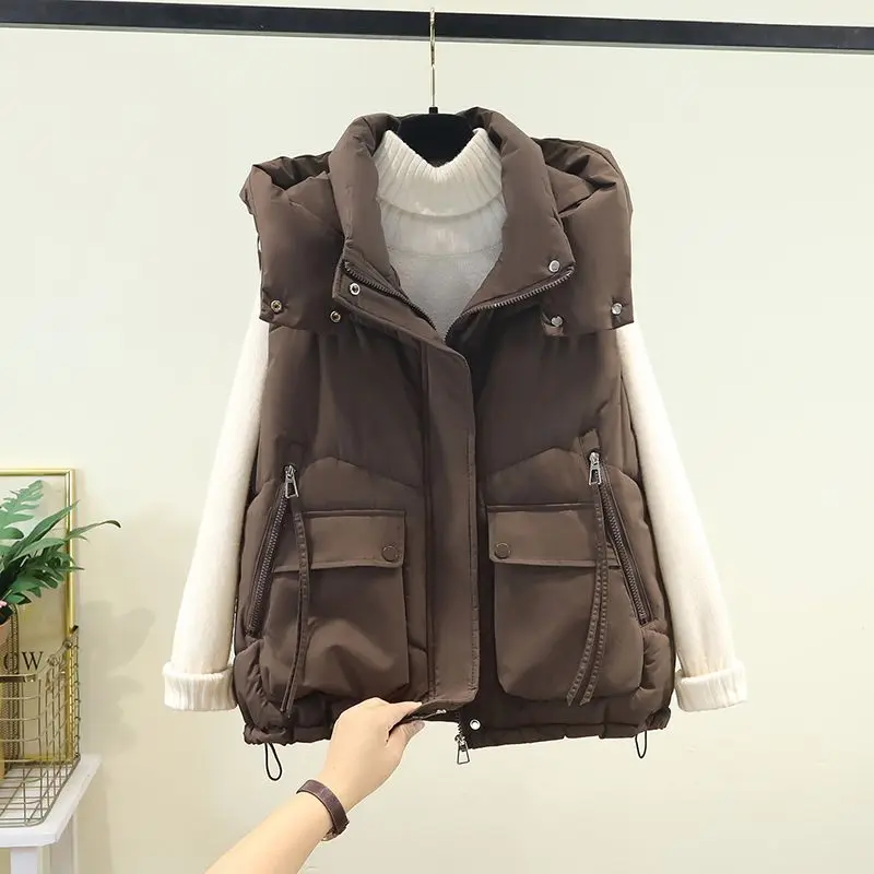 Safari Style Short New Moda Vest Trendy Hot Sell All-match Sleeveless Ropa Mujer Heavy Slim Western Style Casual Jackets