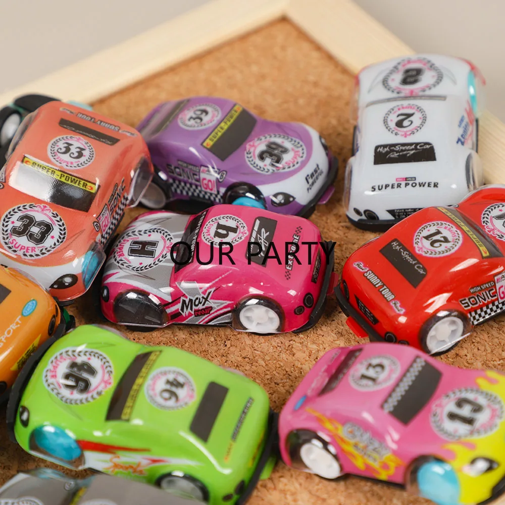 15Pcs Cartoon Mini Pull Back Car Toys for Kids Birthday Party Favors Baby Shower Gift Halloween Pinata Fillers School Rewards