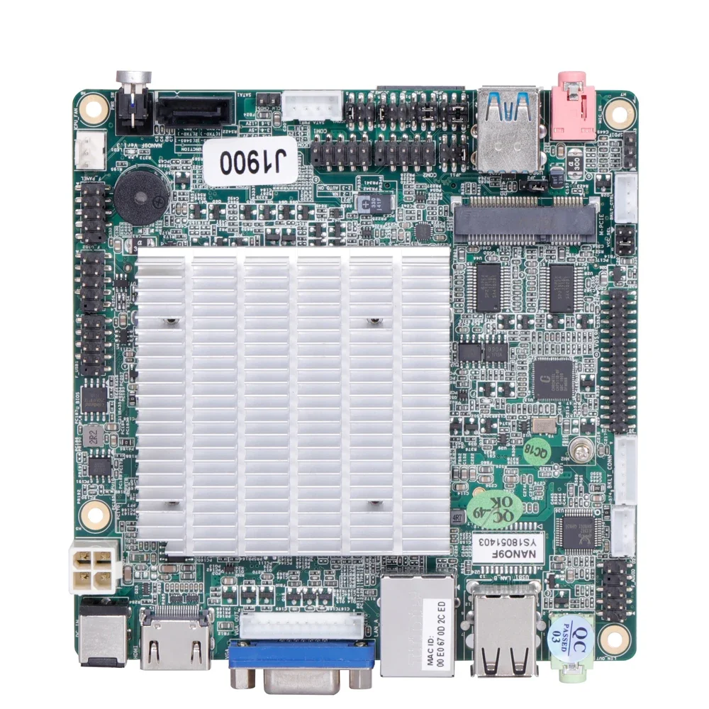 ELSKY 120*120mm mini pc board  J1800 J1900 Fanless With RJ45 LAN port And 2 RS232 COM wholesale main board