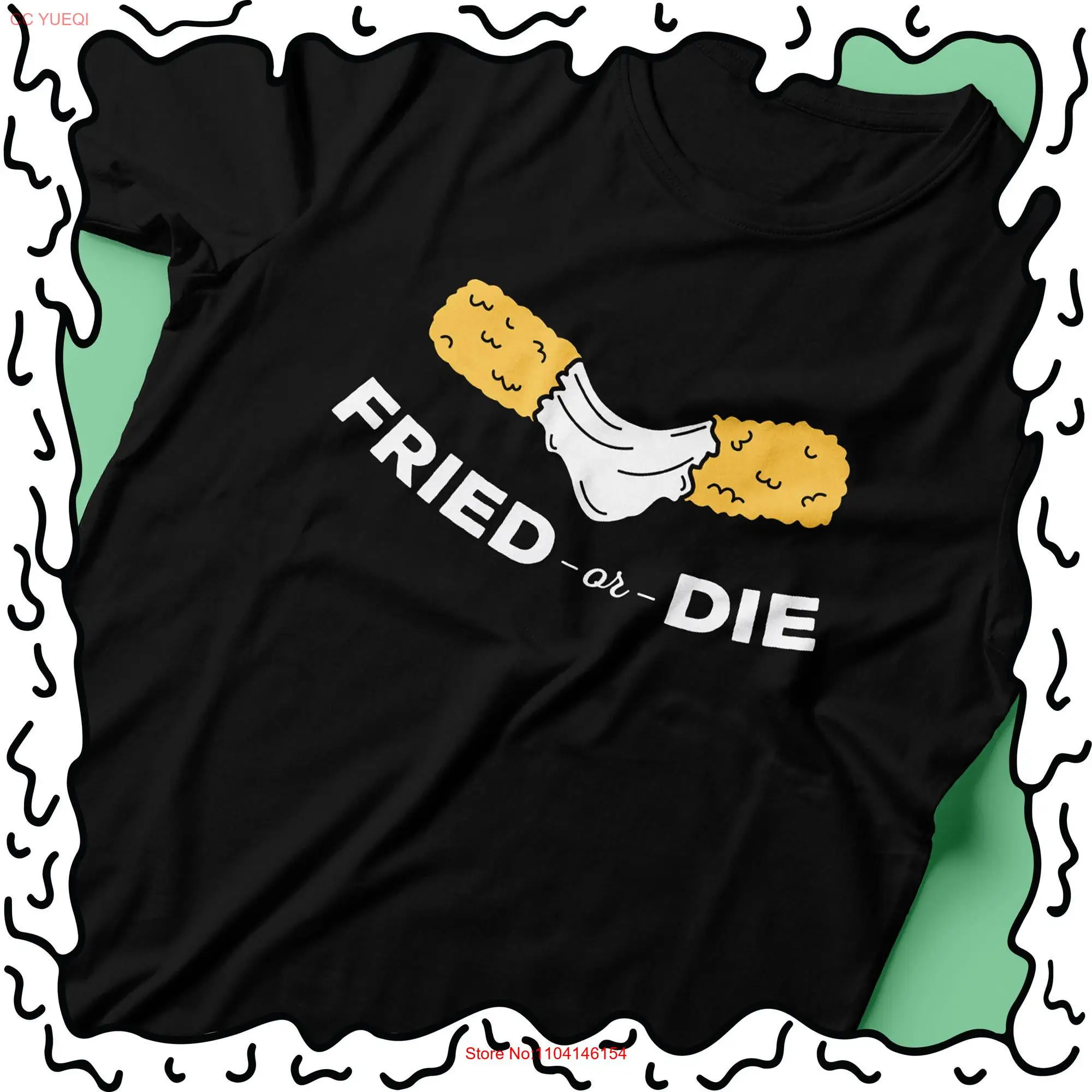 FRIED OR DIE Mozzarella Stick T Shirt long or short sleeves