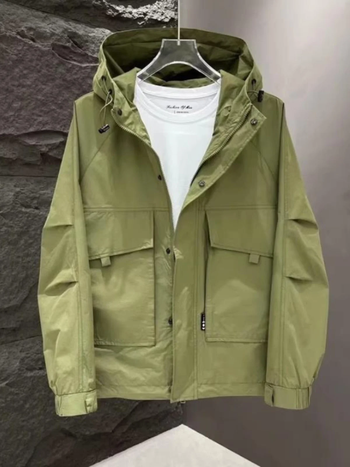 

Eeny, весенне-осеннее мужское джатовое пальто с капюшоном и несколькими карманами, брендовая рабочая одежда, пальто American High Street Haome, молодежное пальто