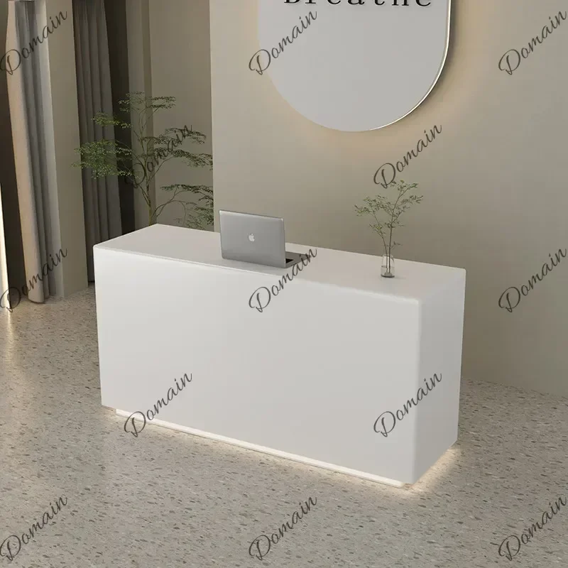46 XClothing Store Baking Paint Cashier Counter Beauty Salon Company Reception Desk Office Table Recepcion Mostrador Furniture