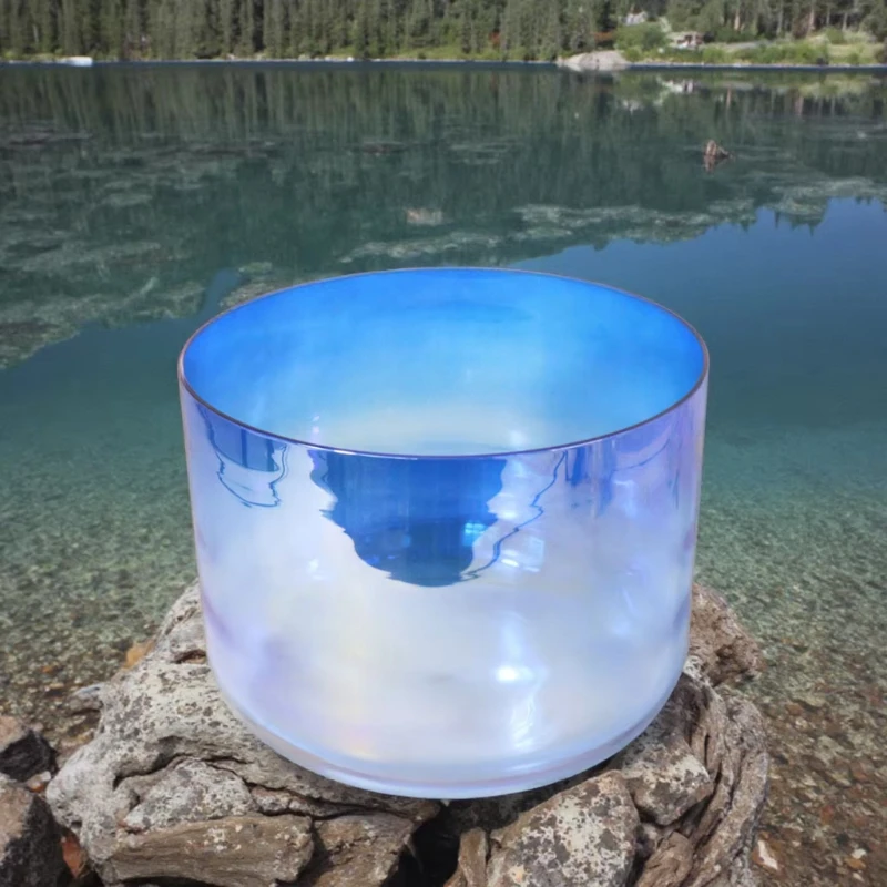 

Amazing Aqua Blue Cosmic Quartz Bowl Set 440 & 432 Hz