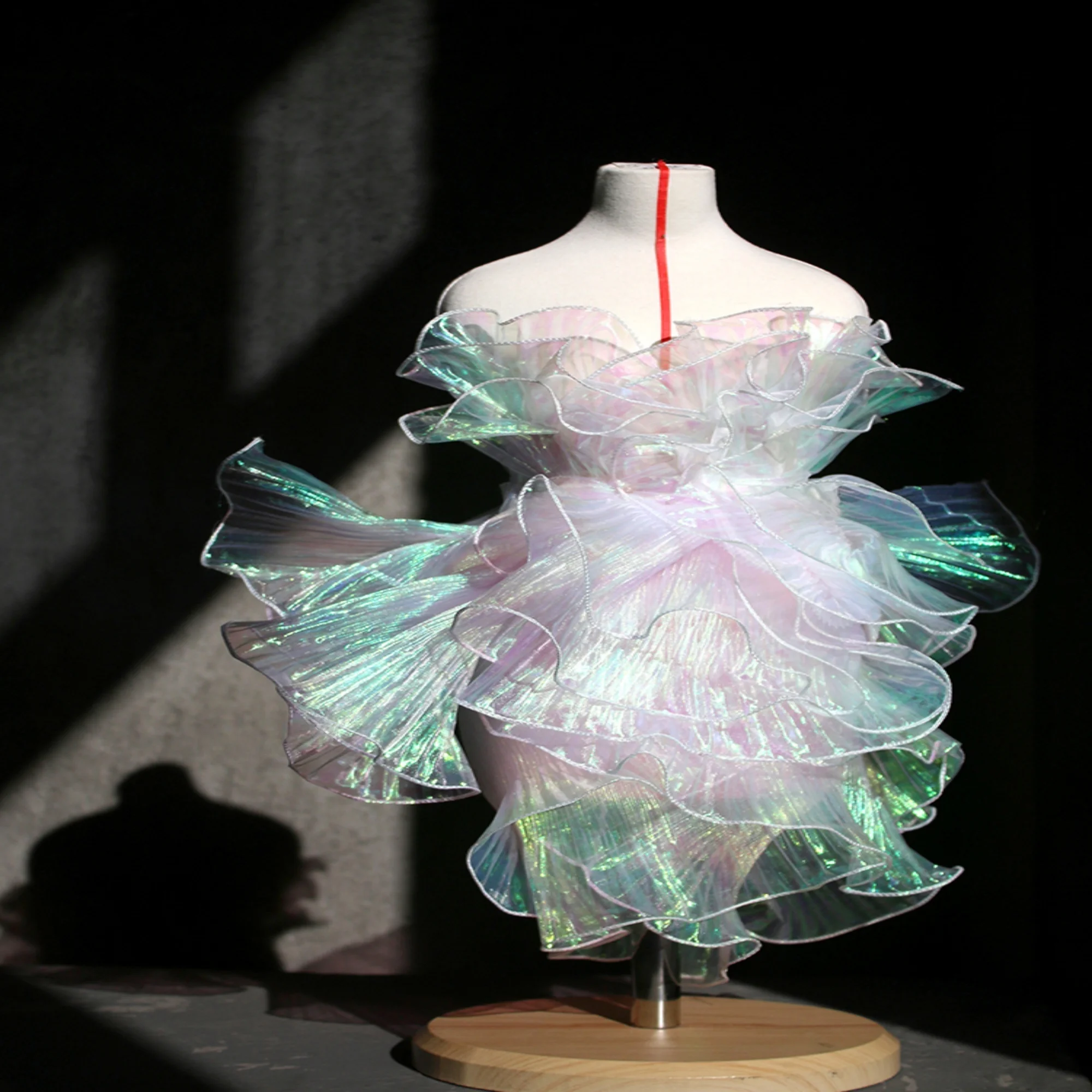 1 yard Width 5.9 inches white/black organza wrinkle lace trim,lace trim for collar,for Skirt