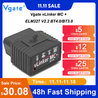 Vgate vLinker MC + ELM327 V2.2 Bluetooth 4.0 OBD2 Scanner OBD 2 WIFI BimmerCode FORScan Auto Car Diagnostic tools ELM 327 V1 5