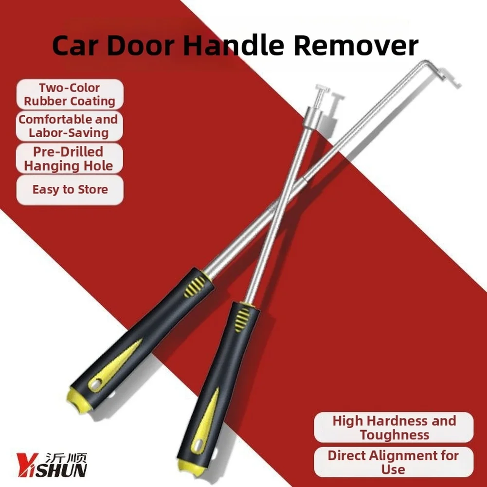 Car Door Handle Removal Tool Straight Curved Head Detacher Wrench Auto Repair Automotive Exterior Door Handle Removal Tool