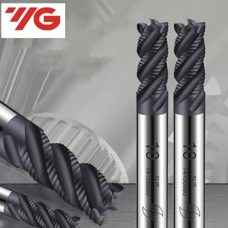 1 pz YG 4 flauto fresa a spirale ondulata in acciaio al tungsteno emc11horif6 8 10 12 acciaio inossidabile speciale