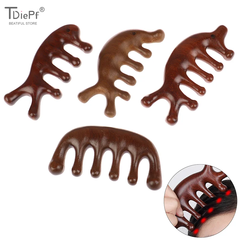 

1 шт., деревянная массажная расческа для головы, меридиан, расческа для кожи головы, лица, глаз, плеч, шеи, соскабливание, лечение выпадения волос, антистатическая расческа с широкими зубьями