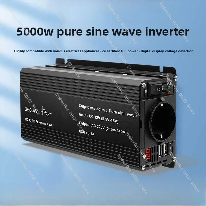 

Инвертор чистой синусоиды 2500 Вт/5000 Вт, высокомощный, 12В-220В, автомобильный инвертор, инвертор чистой синусоиды