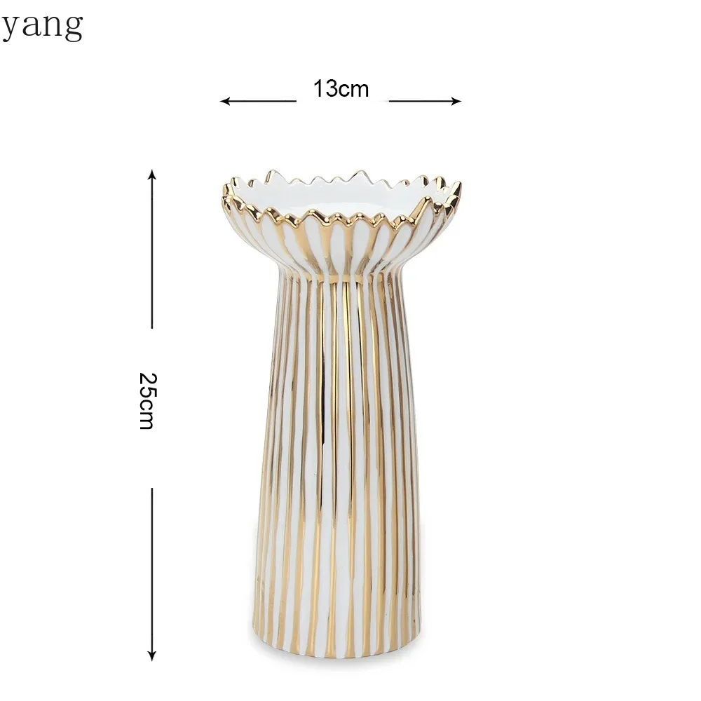 CX modern light luxury electroplated candle holder ceramic handicraft ornament