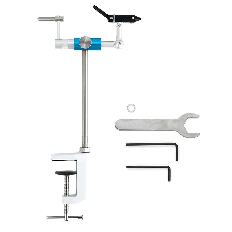 Lo-ok Rotaries Fly Tying Vise Fly Vise، دوران 360 درجة، أدوات ربط الذبابة الخفيفة للغاية، ملزمة ربط على شكل حرف C
