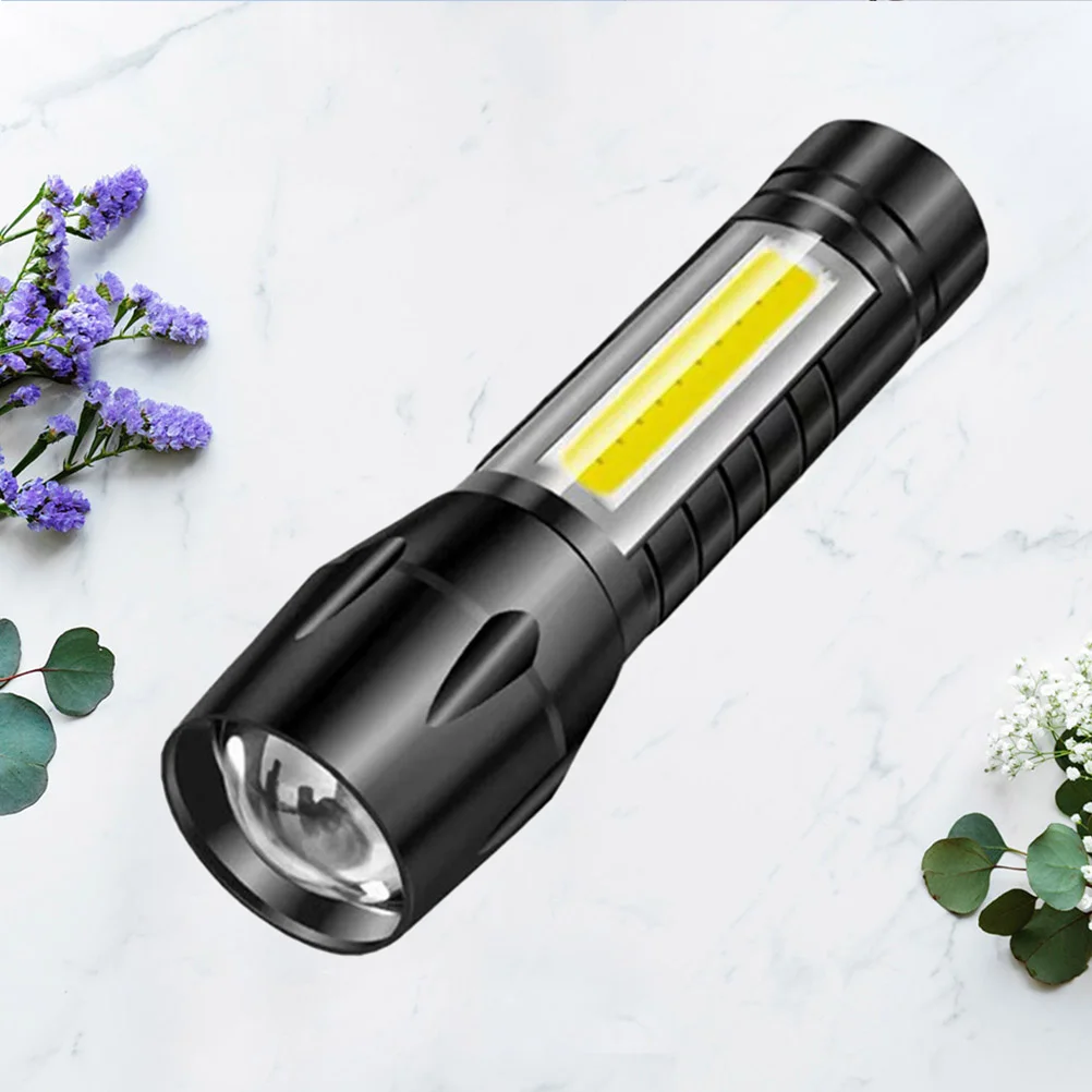 1Pcs Strong Light LED Flashlight Portable Mini Rechargeable USB Zoom Torch Small Lightweight Outdoor Camping Lamp