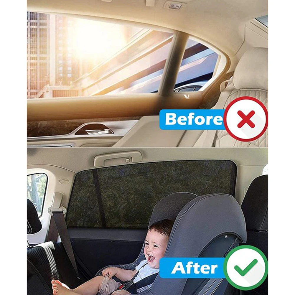 نافذة السيارة الخلفية الجانبية ستارة مظلة ، شبكة شبكة البعوض طارد ، غطاء الشاشة ، اكسسوارات السيارات #6