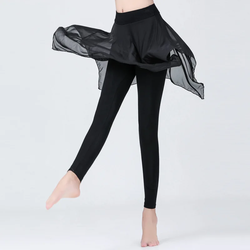 1pcs/lot woman modern dancing legging lady solid patchwork causal black legging