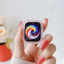 Glitter Case For Apple Watch 49mm 45mm 41mm 44mm 40mm 42mm 38mm Bling Screen Protector Cover iwatch Series Ultra 8 7 3 4 5 6 SE