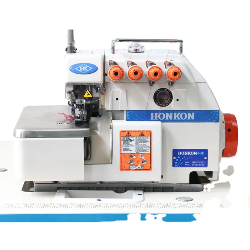 

NewHONKON New Energy Saving HK-747-4D High Speed Direct Drive 4thread Industrial Overlock Sewing Machine