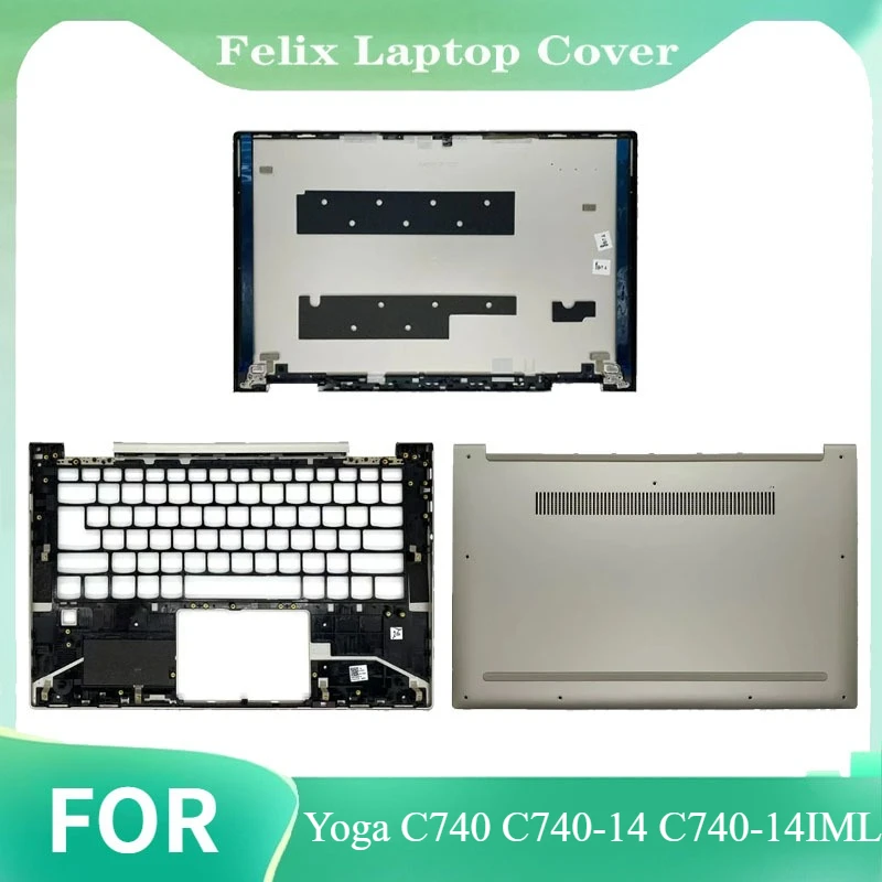 

For Yoga C740 C740-14 C740-14IML LCD Bakc Cover/Upper Case Palmrest Cover/Bottom Case gold