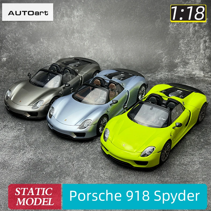 AUTOART 1/18 Porsche 918 Spyder Weissach Package (White with Red interior) Car model static display pieces holiday gift