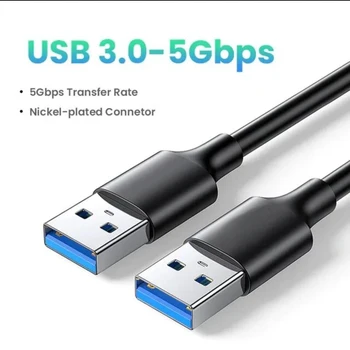 สาย USB 3.0 สั้นประเภท A USB 3.0 ชายไปชายสําหรับแล็ปท็อปพัดลมระบายความร้อน/แผ่น,กล้อง,ฮับ USB,สวิทช์,สาย USB คู่ชาย