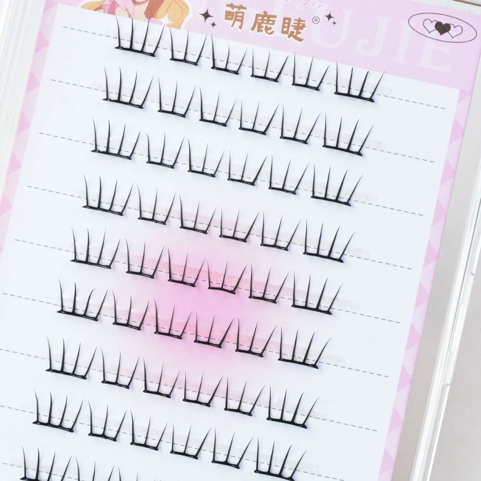 

No Glue Need Individual Lashes Cluster Self Adhesive Korean U Shaped Natural False Eyelash Makeup DIY Eye Lash Extension