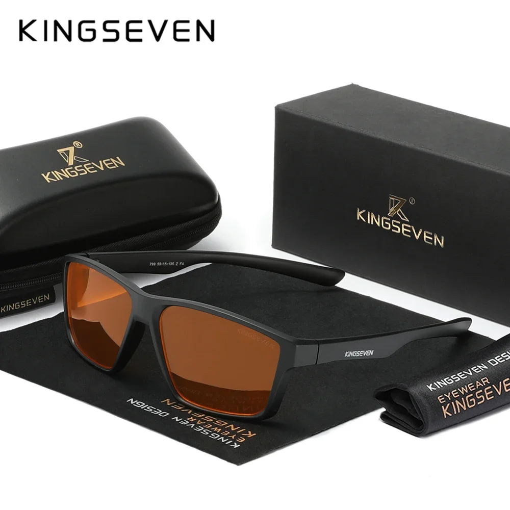 KINGSEVEN 2026 Trendige Blaulichtfilter-Brille für Herren Rechteckige Anti-Blaulicht-Brillen für Damen