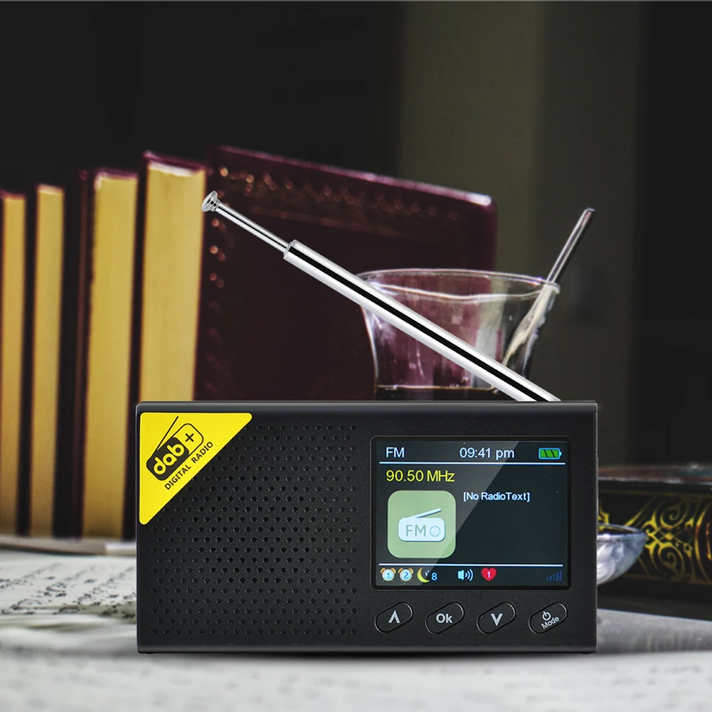 Tragbare Digital Radio Bluetooth 5,0 DAB/FM Empfänger Rundfunk Player Wiederaufladbare Leichte Home büro Radio
