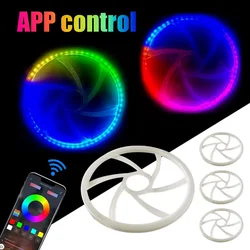 4PCS 6.5inch LED Car Sound Speaker RGB Symphony 64 Color Ambient Light Interior Decoration Acrylic APP Control Atmosphere Lamp