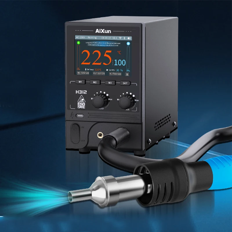 AiXun H312 الذكية الهواء الساخن الإنترنت بغا محطة إعادة العمل 1400 واط التحكم الذكي في درجة الحرارة اللوحة الرئيسية إصلاح لحام مايكرو #4